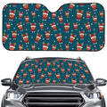 Christmas Santa Reindeer Pattern Print Car Windshield Sun Shade