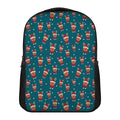 Christmas Santa Reindeer Pattern Print Casual Backpack