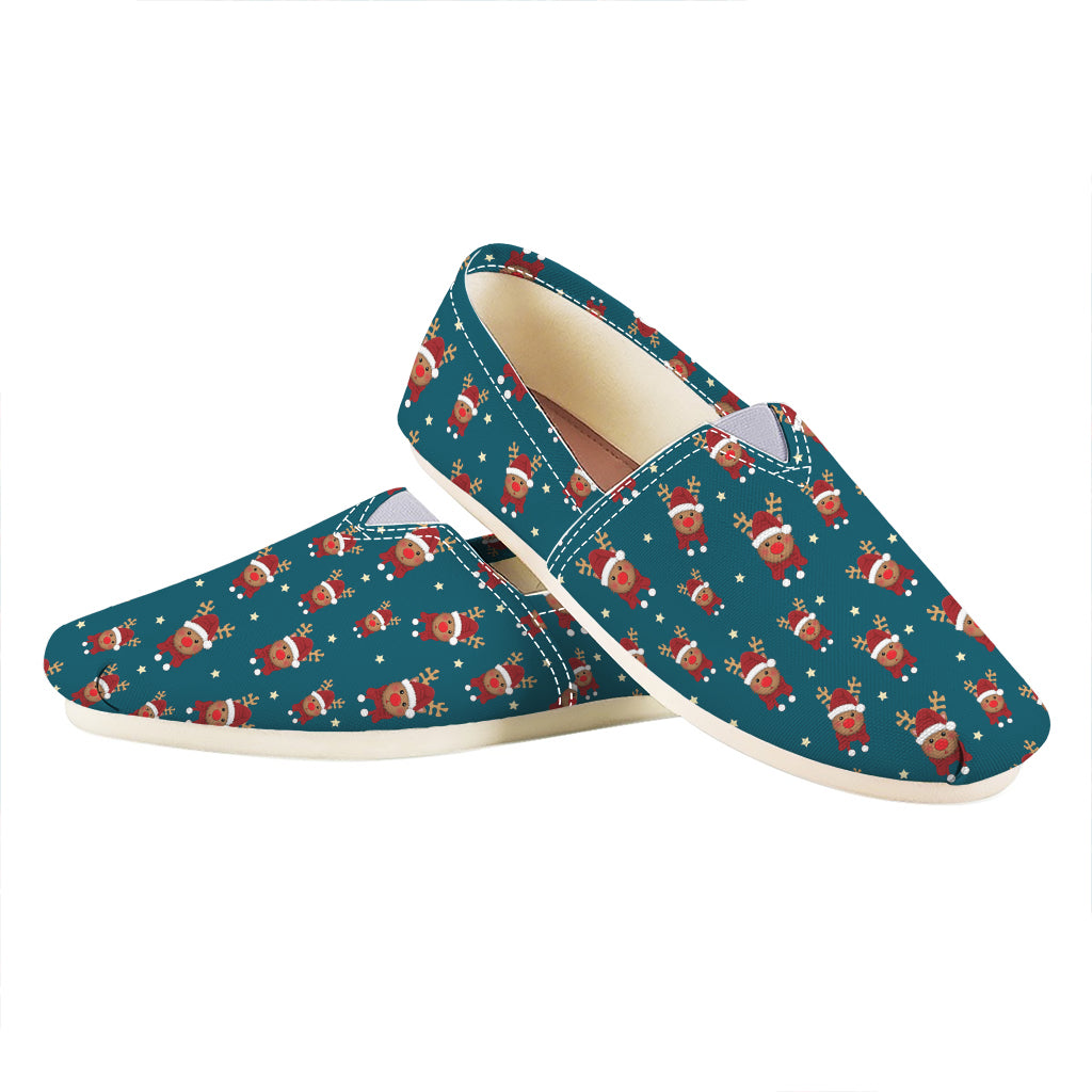 Christmas Santa Reindeer Pattern Print Casual Shoes