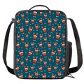 Christmas Santa Reindeer Pattern Print Crossbody Lunch Bag