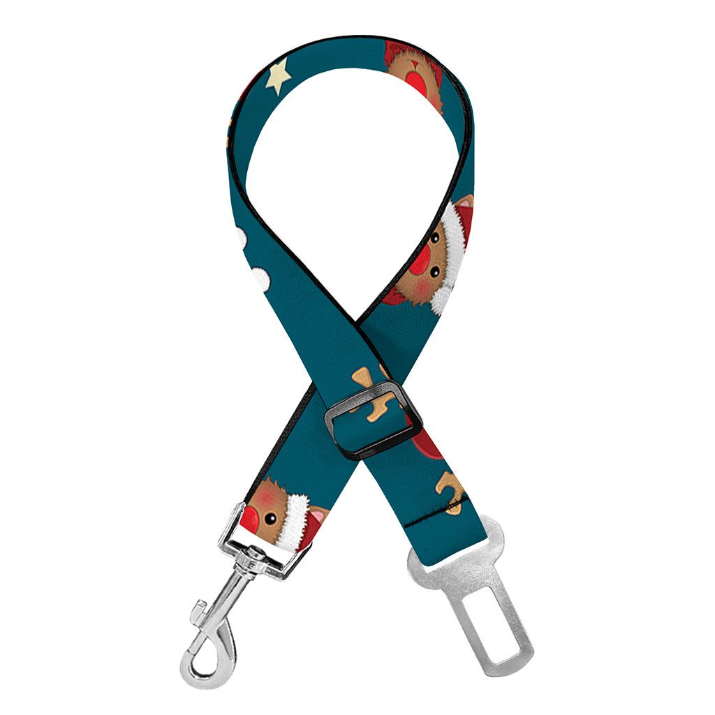 Christmas Santa Reindeer Pattern Print Dog Seat Belt