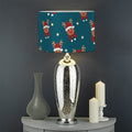 Christmas Santa Reindeer Pattern Print Drum Lamp Shade