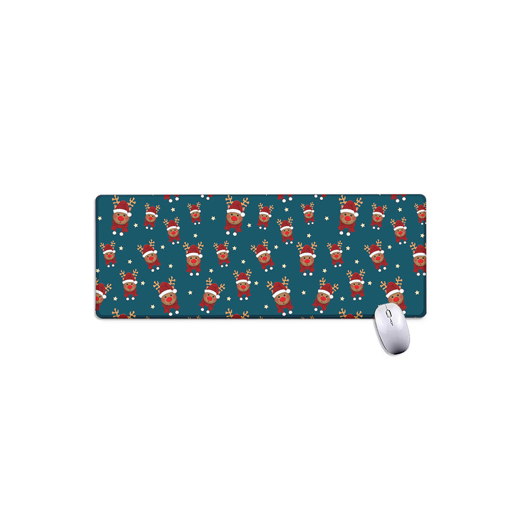Christmas Santa Reindeer Pattern Print Extended Mouse Pad