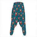 Christmas Santa Reindeer Pattern Print Hammer Pants