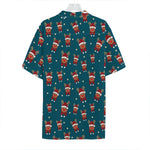 Christmas Santa Reindeer Pattern Print Hawaiian Shirt