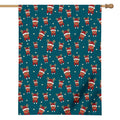 Christmas Santa Reindeer Pattern Print House Flag