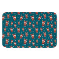 Christmas Santa Reindeer Pattern Print Indoor Door Mat