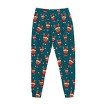 Christmas Santa Reindeer Pattern Print Jogger Pants
