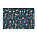 Christmas Santa Reindeer Pattern Print Kitchen Mat