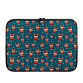 Christmas Santa Reindeer Pattern Print Laptop Sleeve