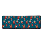 Christmas Santa Reindeer Pattern Print Long Kitchen Mat