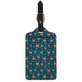 Christmas Santa Reindeer Pattern Print Luggage Tag