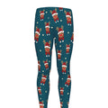 Christmas Santa Reindeer Pattern Print Men's Leggings