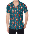 Christmas Santa Reindeer Pattern Print Men's Shirt