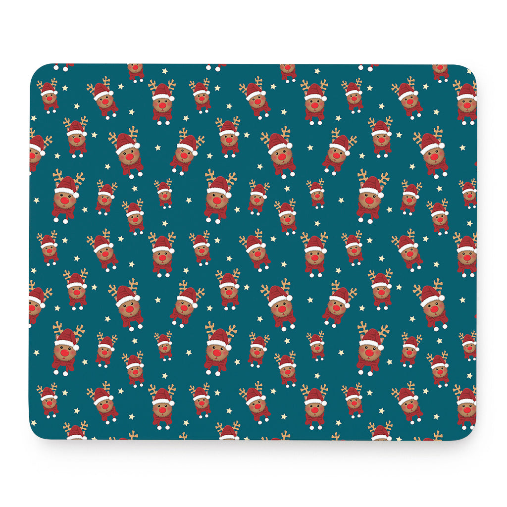 Christmas Santa Reindeer Pattern Print Mouse Pad