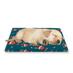 Christmas Santa Reindeer Pattern Print Pet Cooling Mat Cover