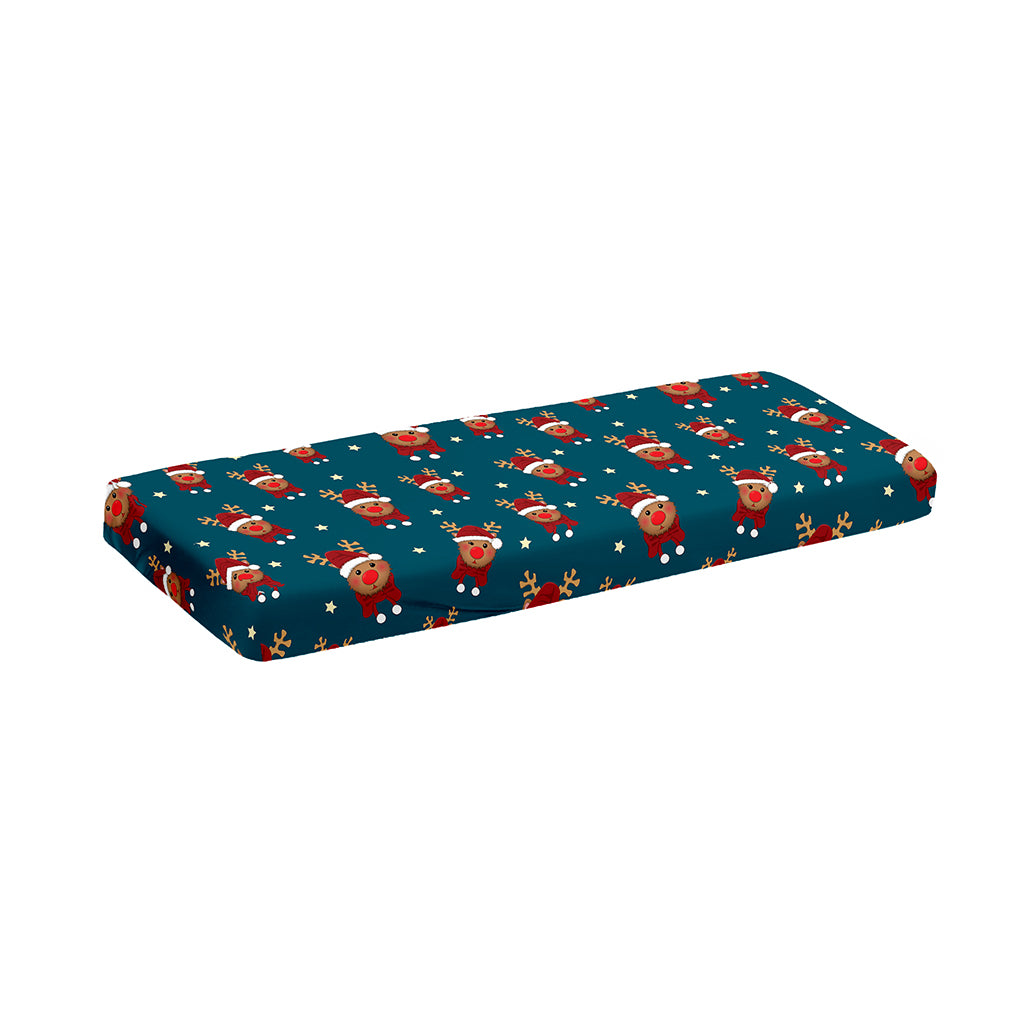 Christmas Santa Reindeer Pattern Print Piano Keyboard Cover