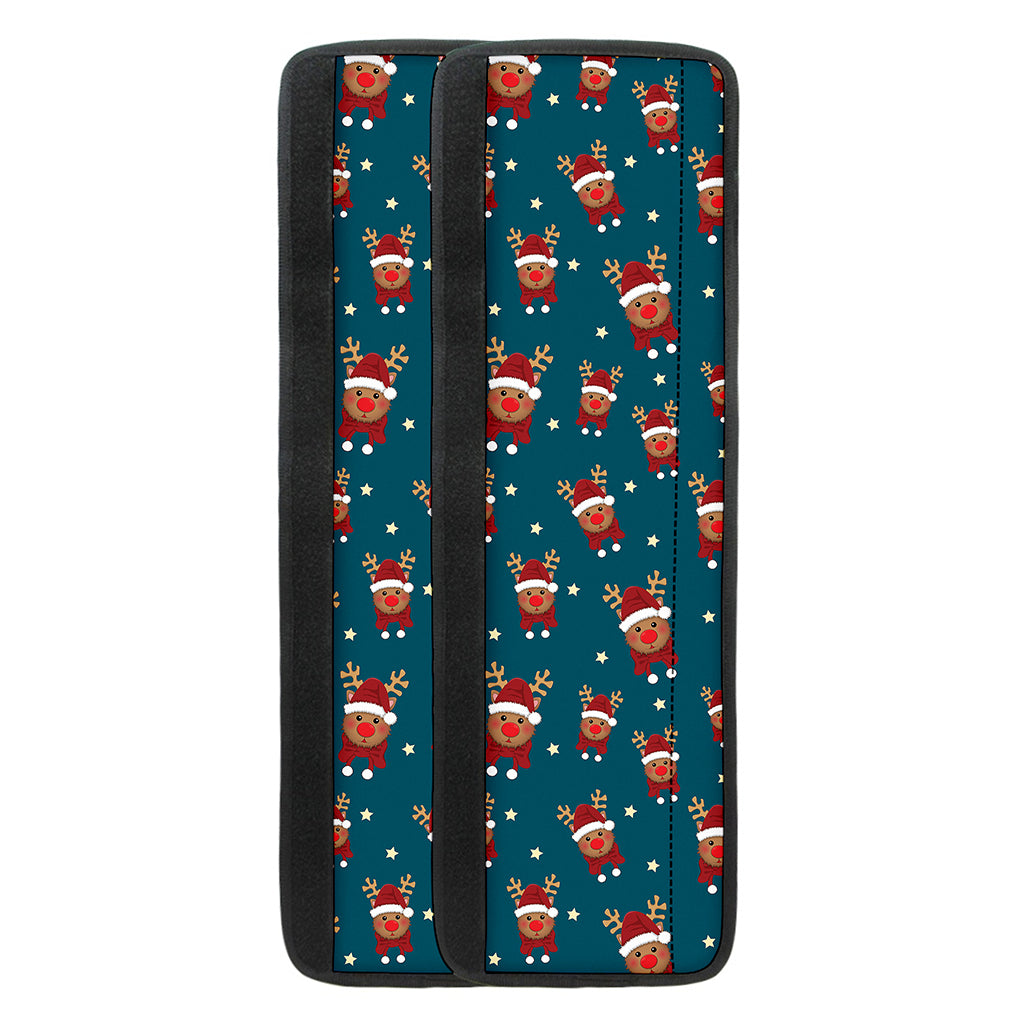 Christmas Santa Reindeer Pattern Print Refrigerator Handle Covers