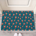 Christmas Santa Reindeer Pattern Print Rubber Doormat