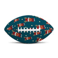 Christmas Santa Reindeer Pattern Print Rugby Ball