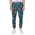 Christmas Santa Reindeer Pattern Print Joggers