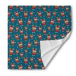 Christmas Santa Reindeer Pattern Print Silk Bandana