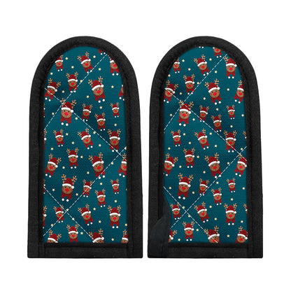 Christmas Santa Reindeer Pattern Print Skillet Handle Cover