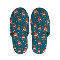 Christmas Santa Reindeer Pattern Print Slippers