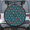 Christmas Santa Reindeer Pattern Print Tire Cover With Camera Hole