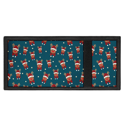 Christmas Santa Reindeer Pattern Print Trifold Wallet