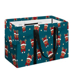 Christmas Santa Reindeer Pattern Print Utility Tote Bag