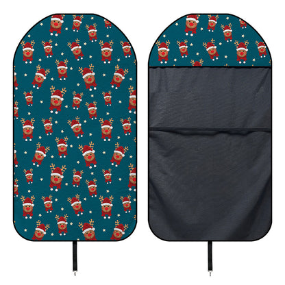 Christmas Santa Reindeer Pattern Print Waterproof Car Seat Cover