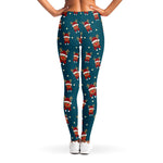 Christmas Santa Reindeer Pattern Print Women's Leggings