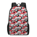 Christmas Santa Skull Pattern Print 17 Inch Backpack