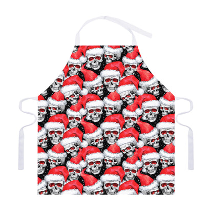 Christmas Santa Skull Pattern Print Adjustable Apron