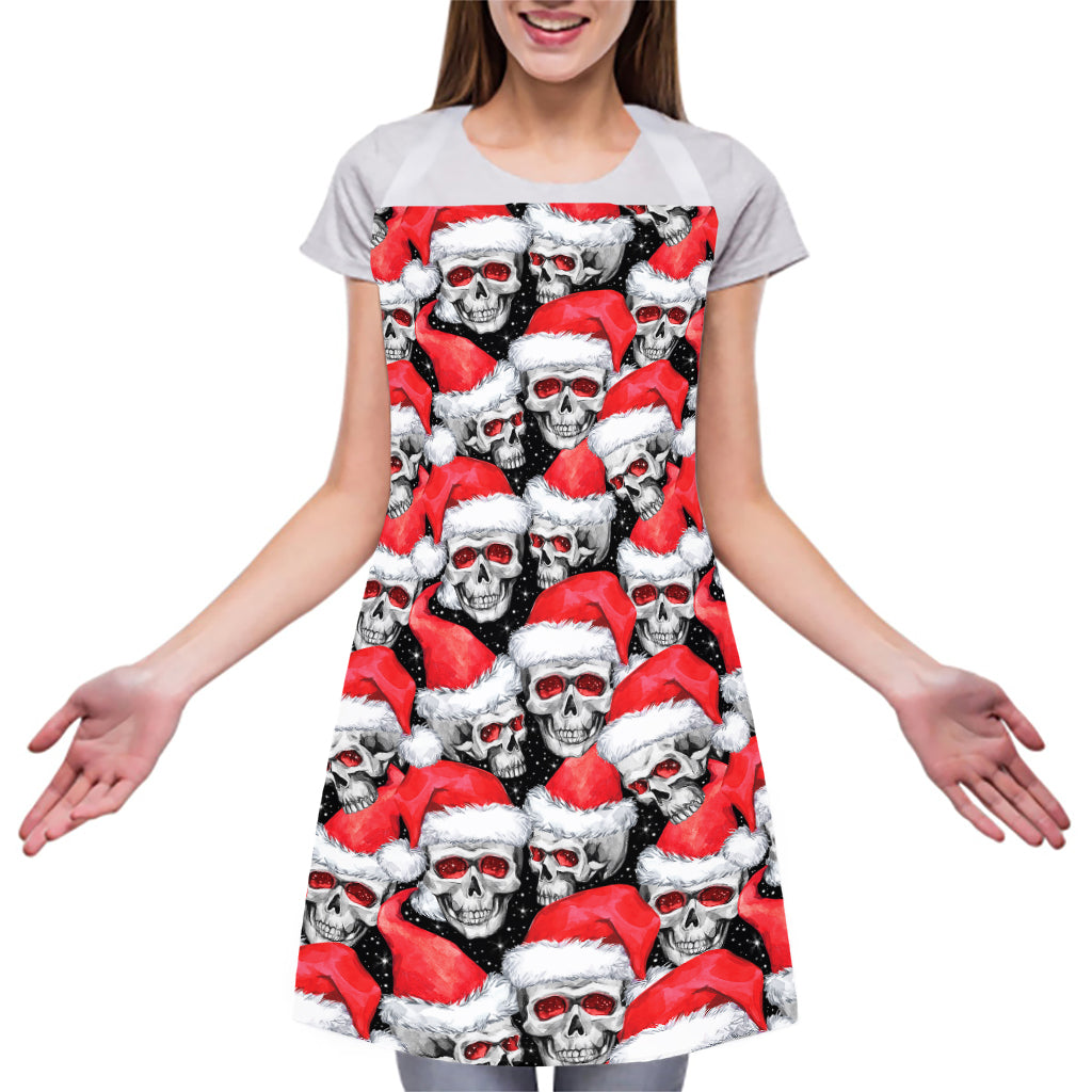 Christmas Santa Skull Pattern Print Adjustable Apron