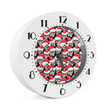Christmas Santa Skull Pattern Print Alarm Clock