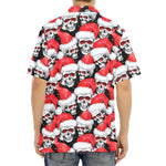 Christmas Santa Skull Pattern Print Aloha Shirt