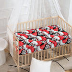 Christmas Santa Skull Pattern Print Baby Crib Sheet