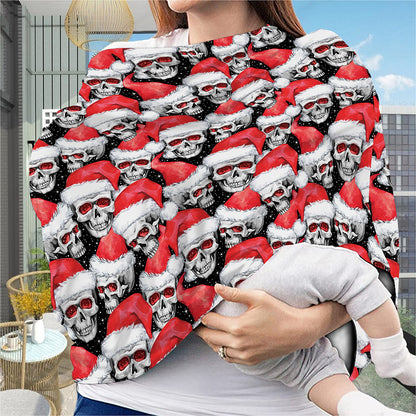 Christmas Santa Skull Pattern Print Baby Seat Cover