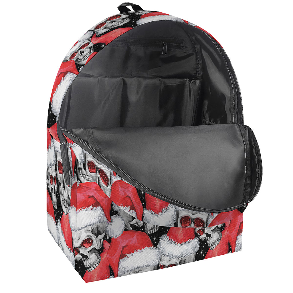 Christmas Santa Skull Pattern Print Backpack