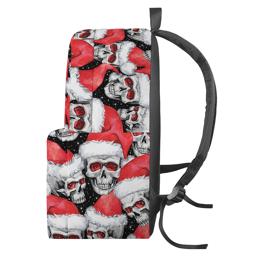 Christmas Santa Skull Pattern Print Backpack