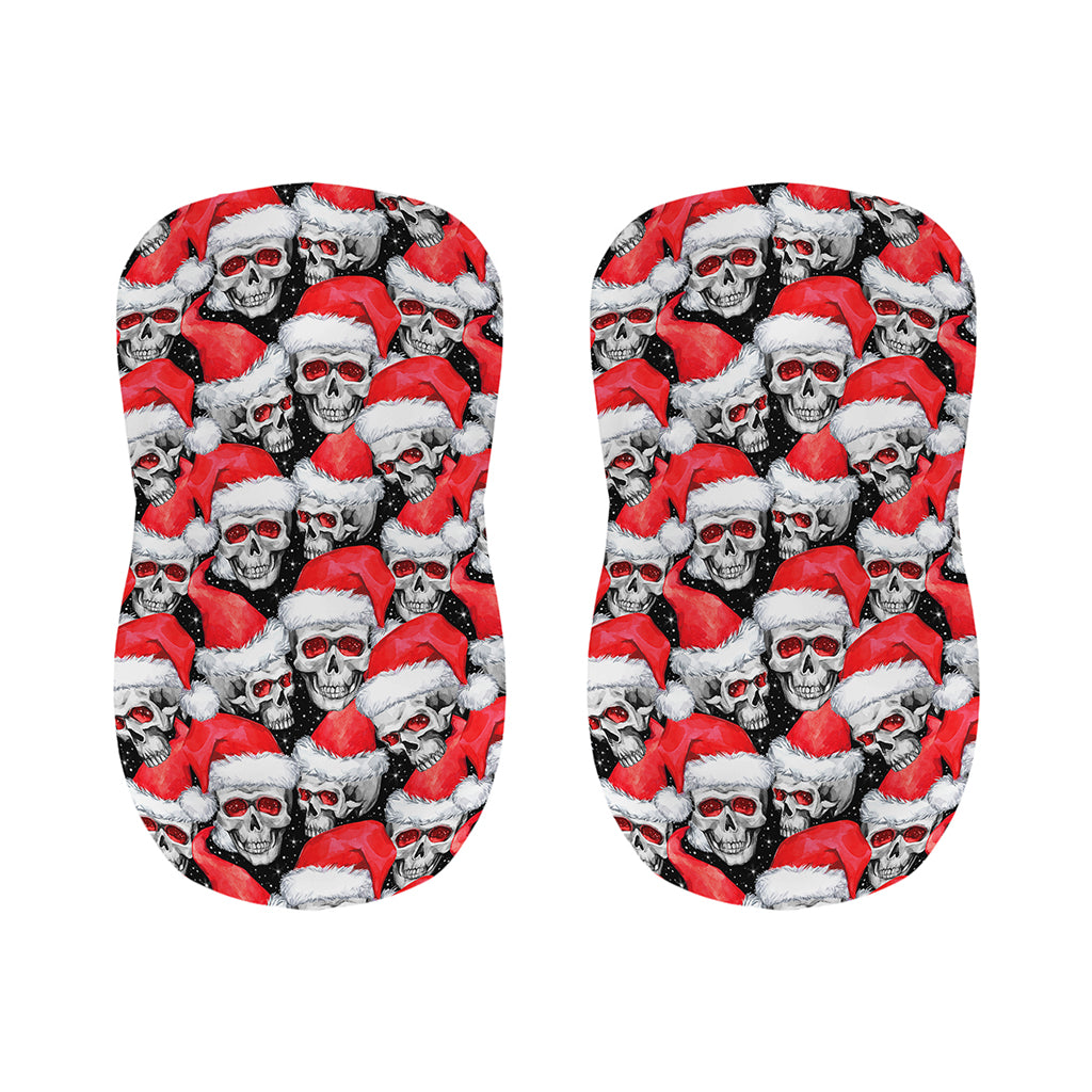 Christmas Santa Skull Pattern Print Bar Stool Covers