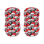 Christmas Santa Skull Pattern Print Bar Stool Covers