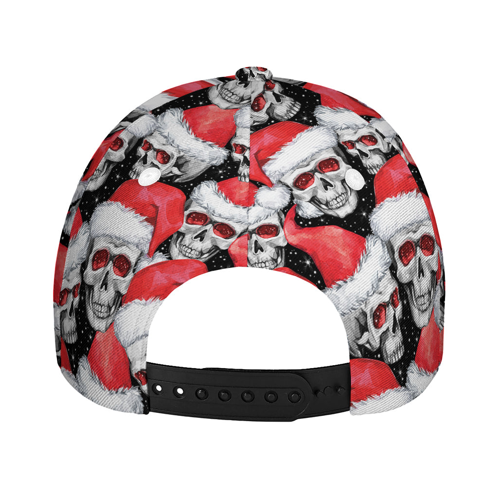 Christmas Santa Skull Pattern Print Baseball Cap