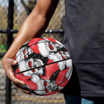 Christmas Santa Skull Pattern Print Basketball