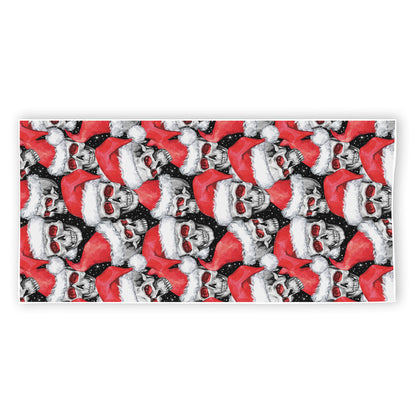 Christmas Santa Skull Pattern Print Beach Towel