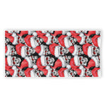 Christmas Santa Skull Pattern Print Beach Towel