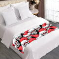 Christmas Santa Skull Pattern Print Bed Runner