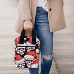 Christmas Santa Skull Pattern Print Bible Tote Bag